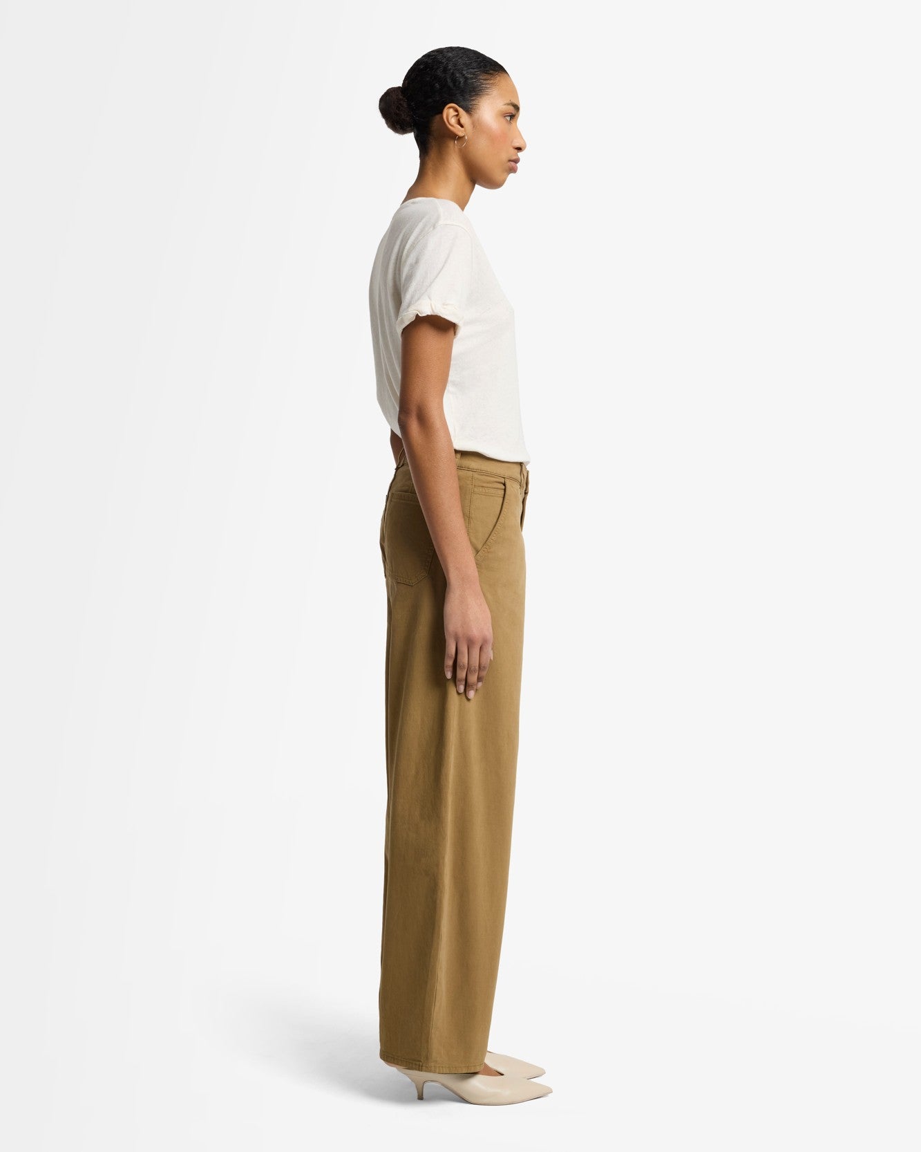 Comfort Twill Bonnie Barrel Leg in Sand Storm