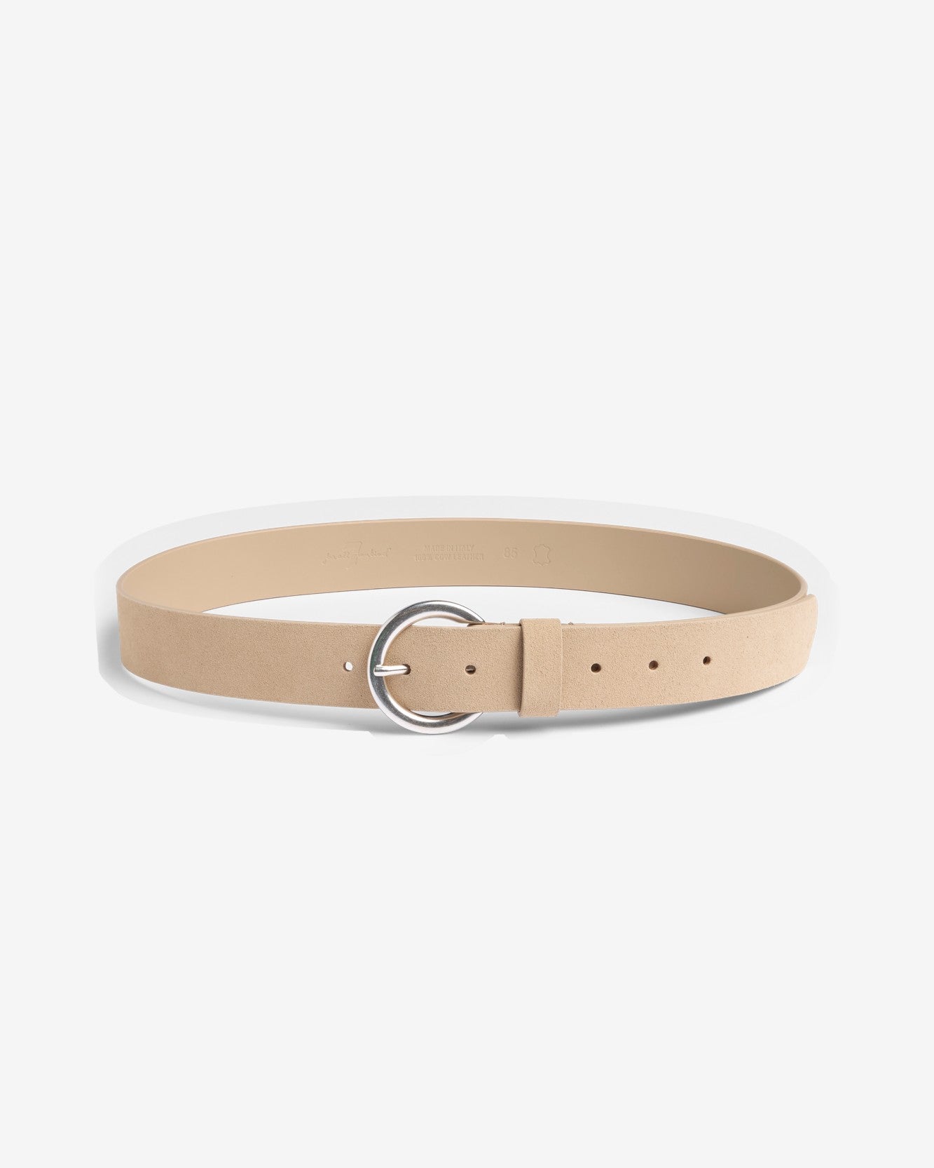 Timeless Italian Suede Belt in Cream