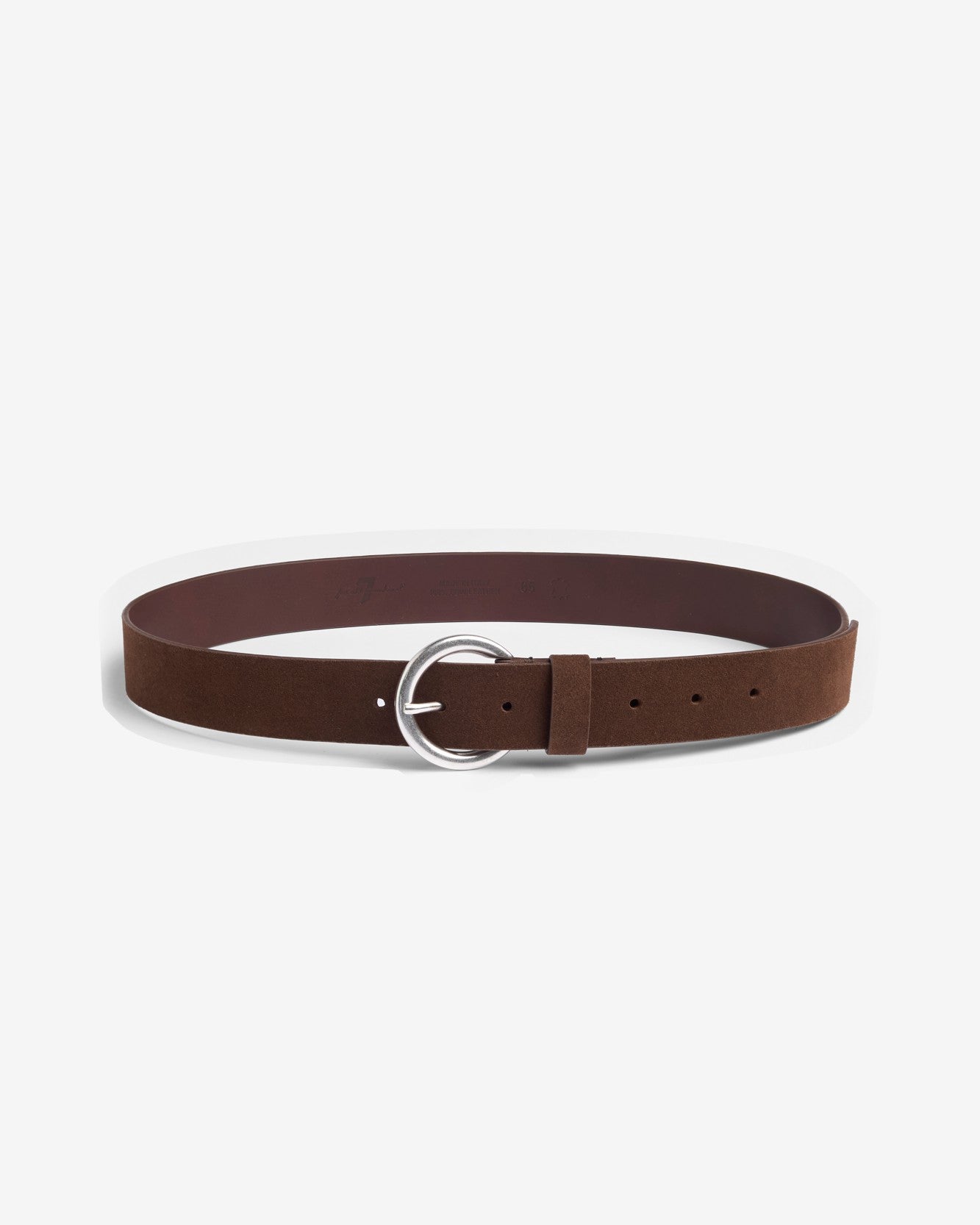 Timeless Italian Suede Belt in Chocolate