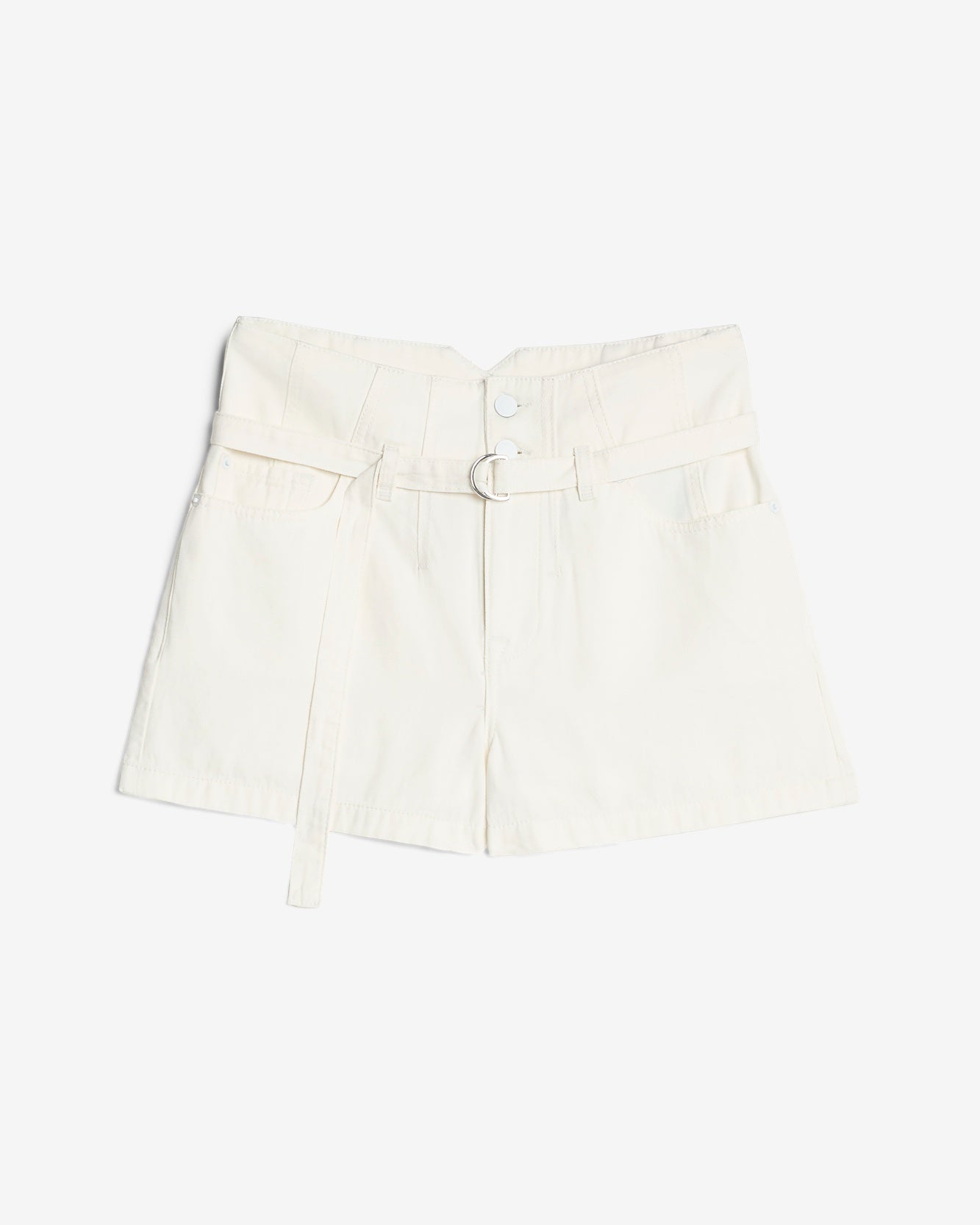 Linen Blend Belted Shorts in Ostuni