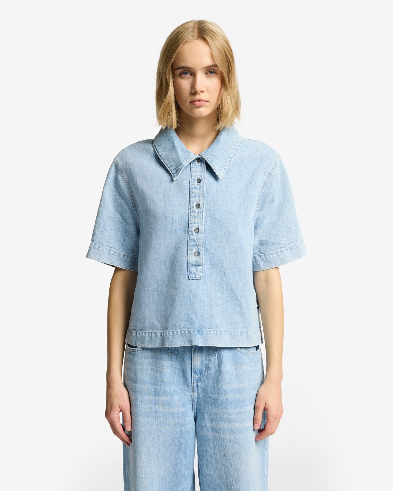 Indigo Linen Polo in Kansas