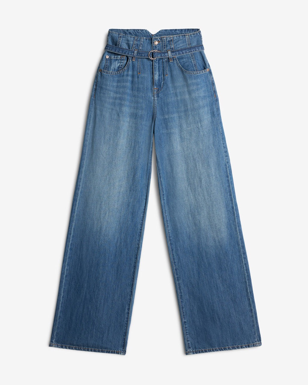 Indigo Linen Belted Wide Leg in Phoenix