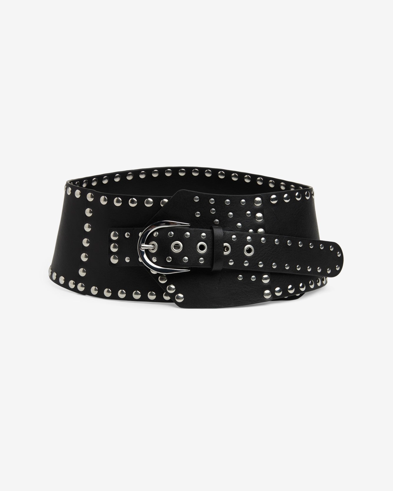Studded Waist Belt in Black