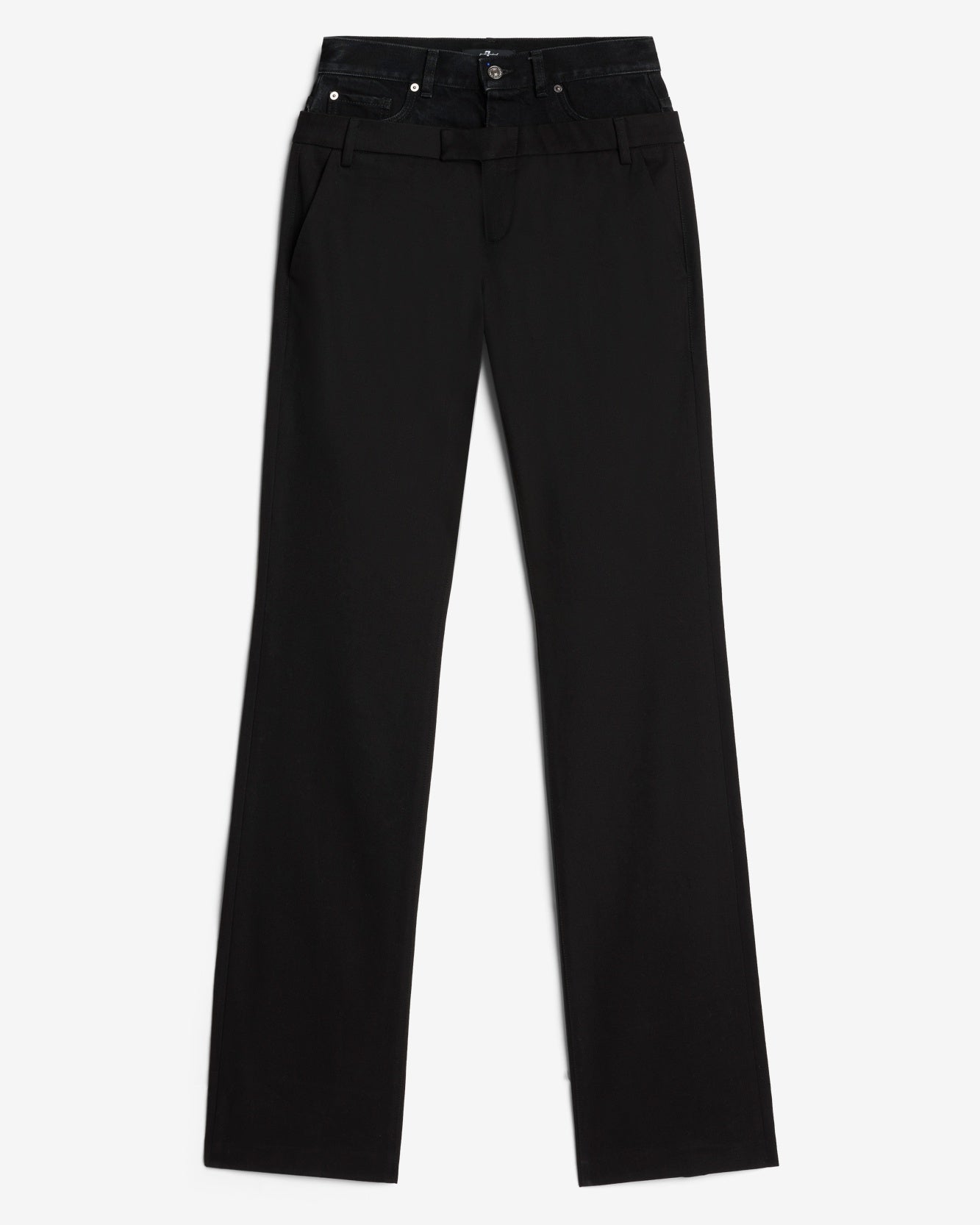 Double Waist Trouser in Black