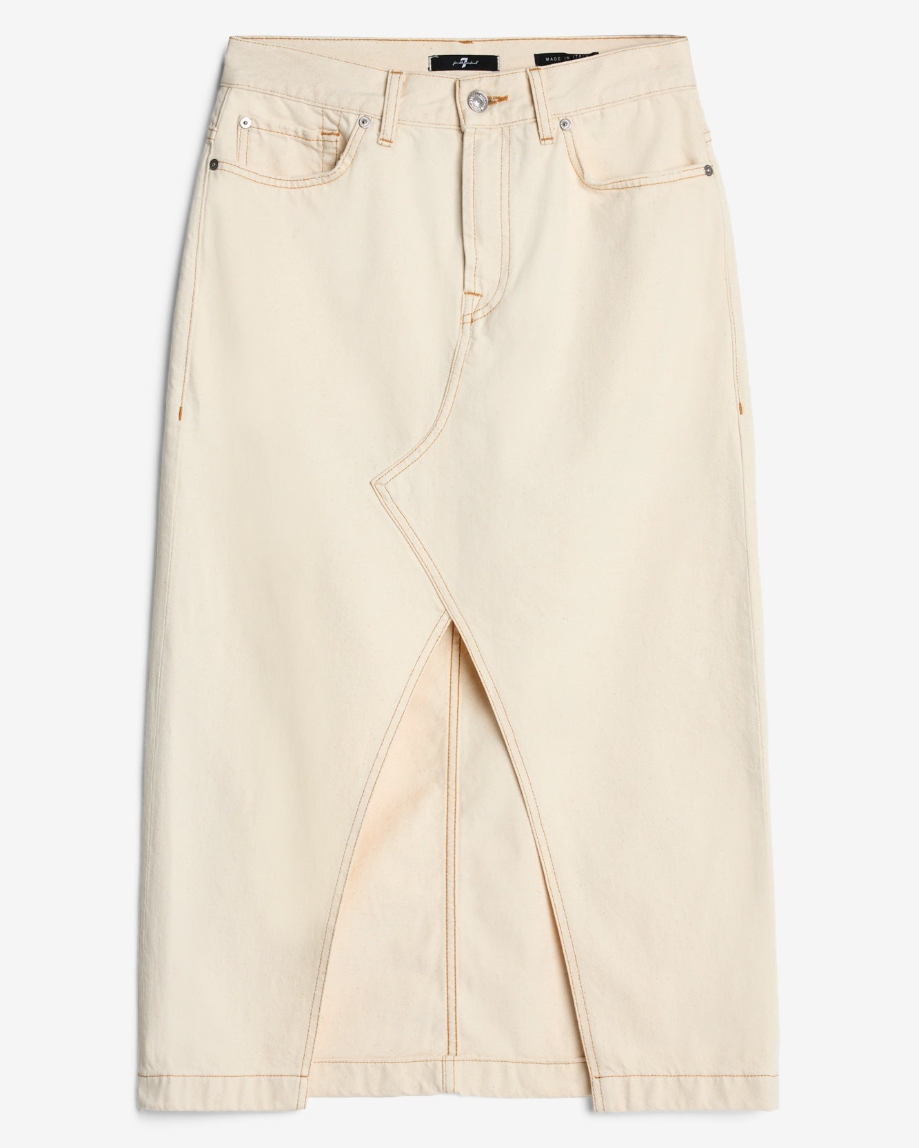 Denim Midi Skirt in Solitary Star
