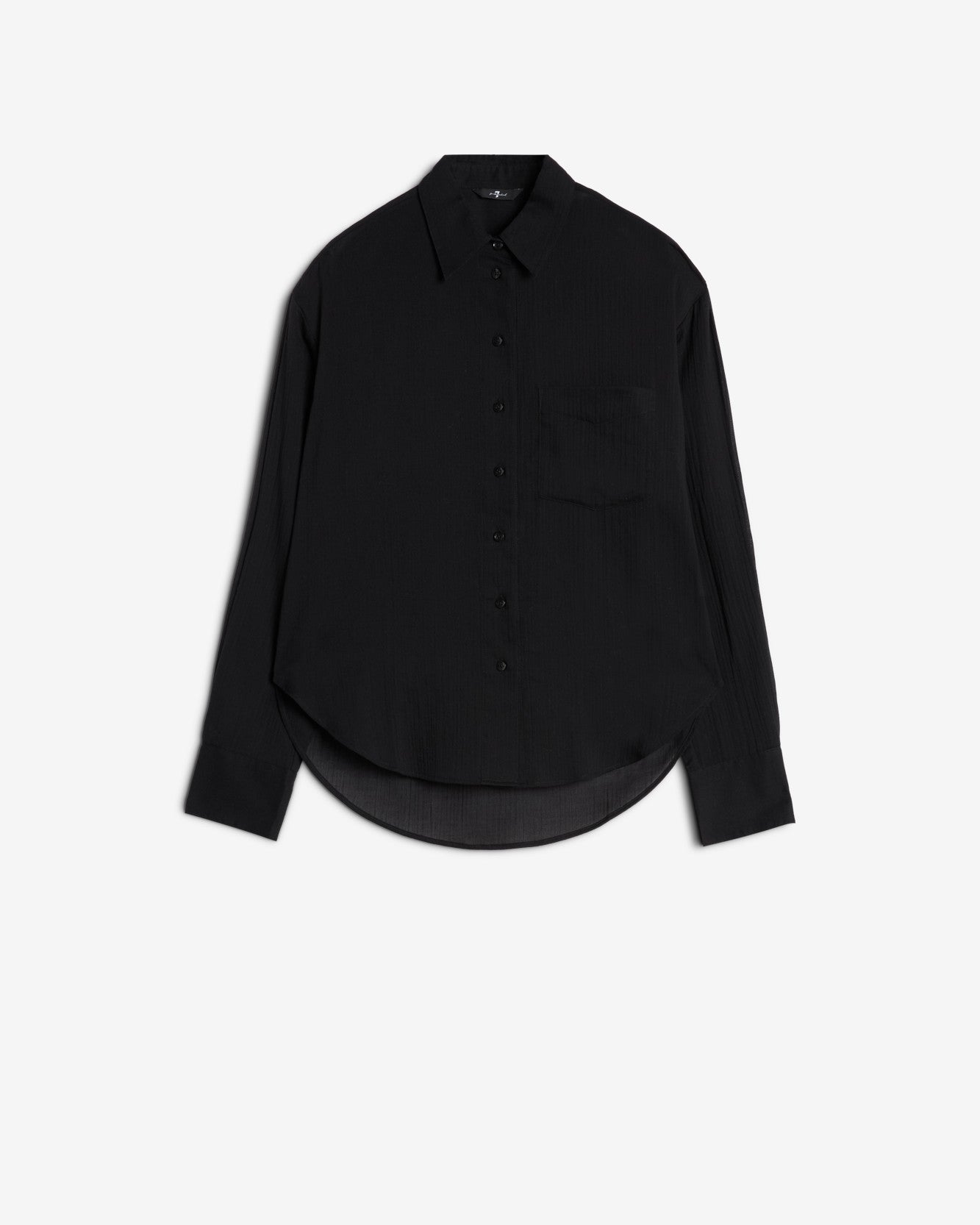 Oversize Button Down Shirt in Black