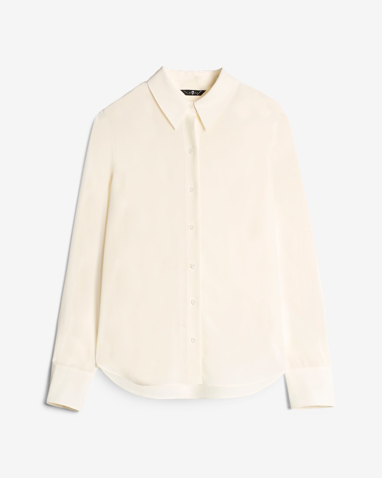 Long Sleeve Silk Blouse in Ivory