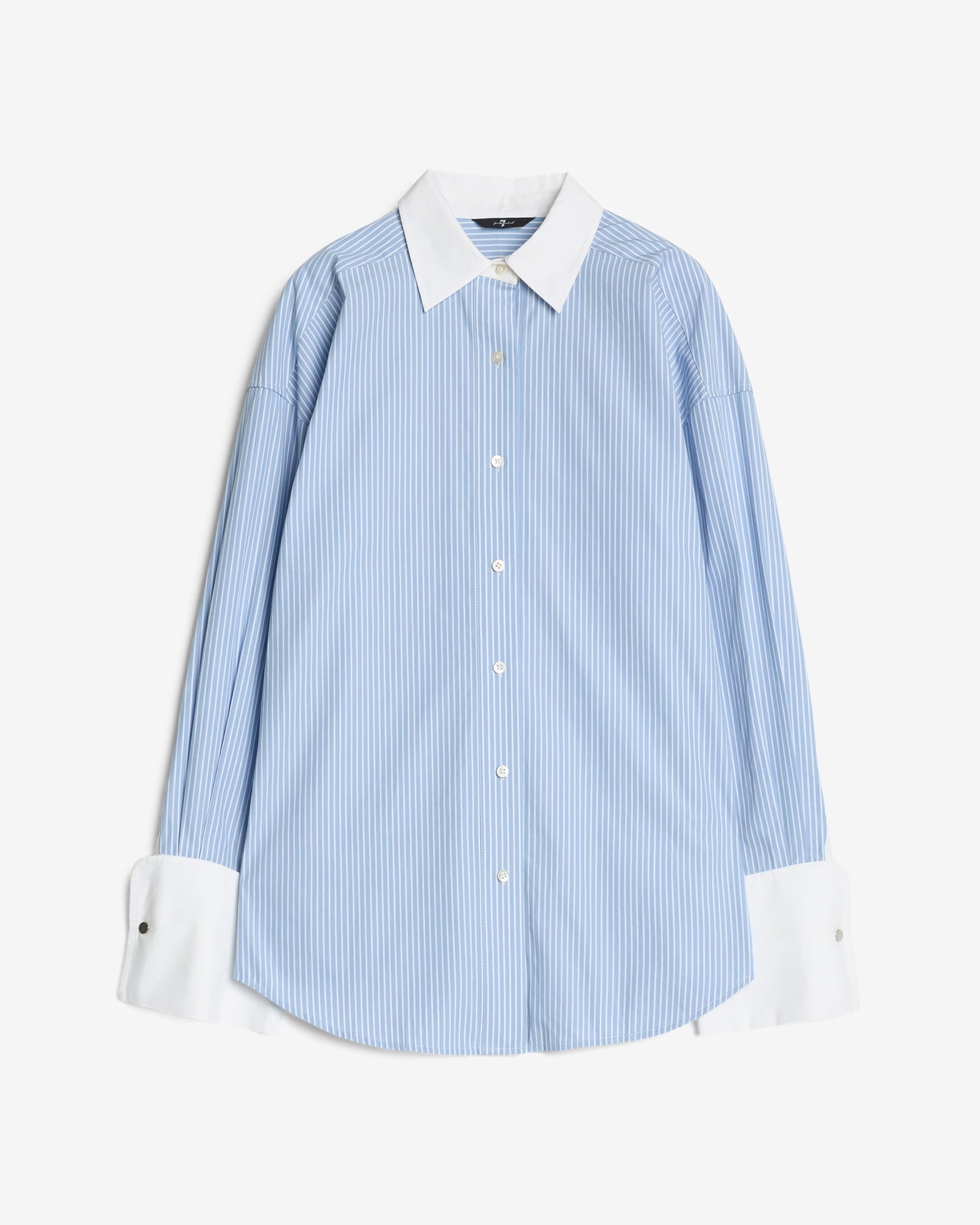 Poplin Oversized Shirt in Pinstripes