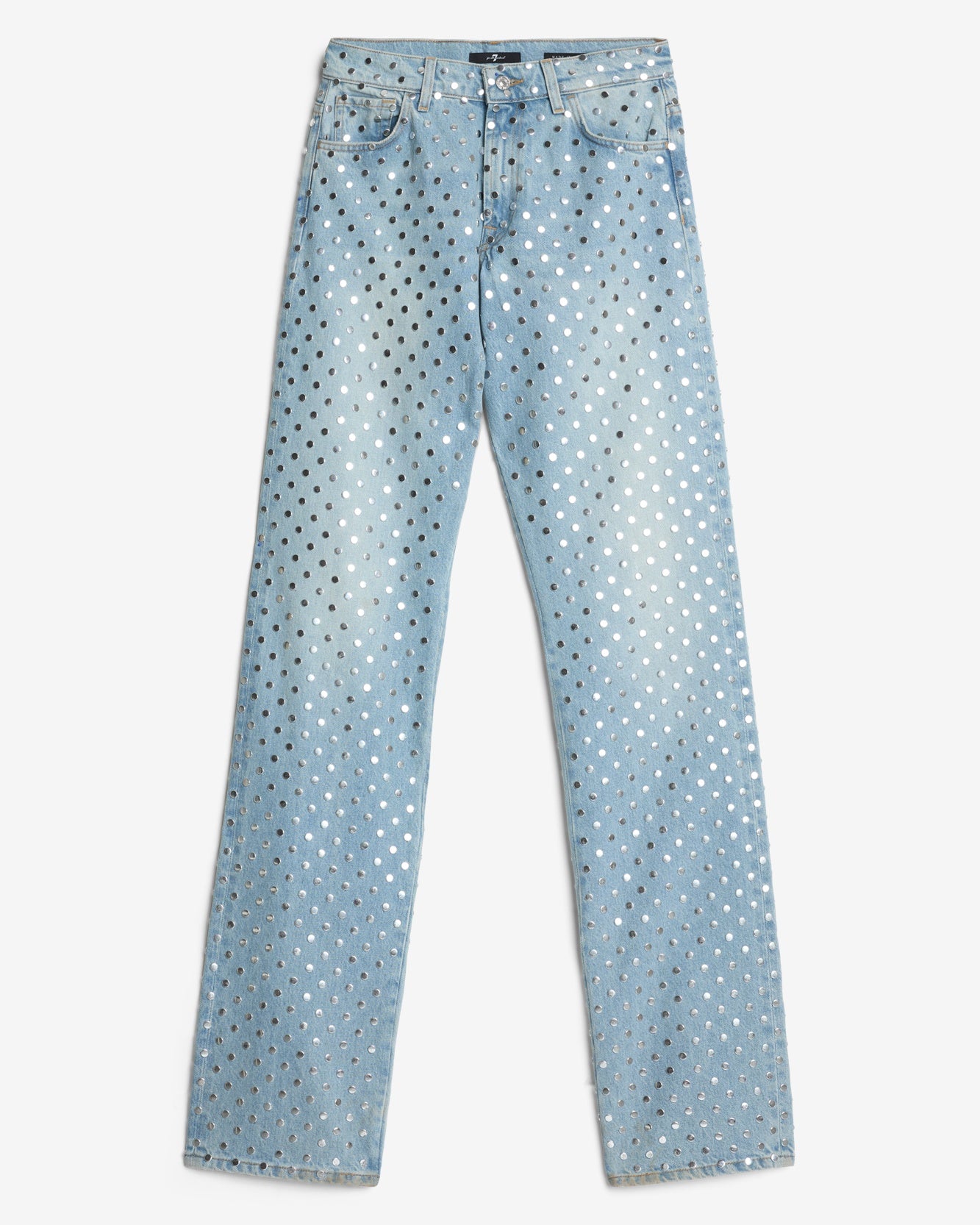Studded Straight Trouser in Bleach