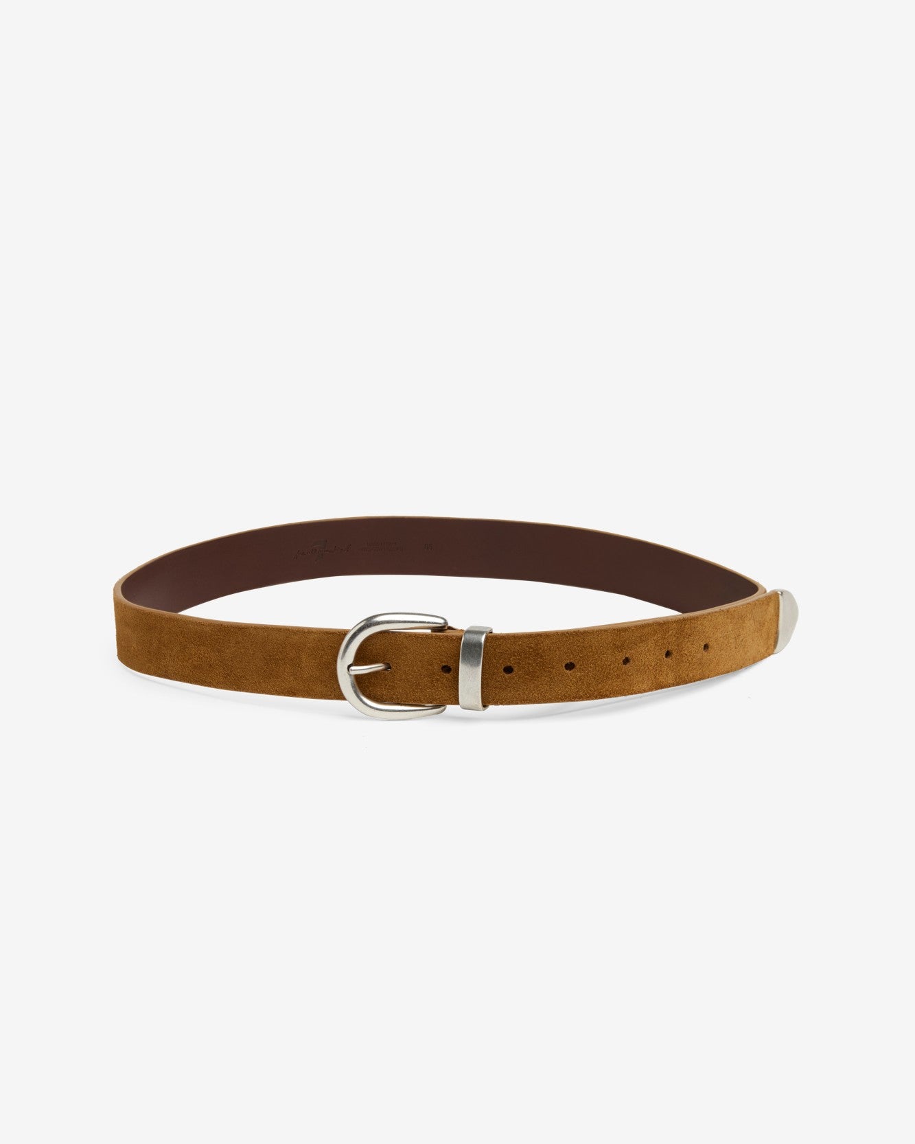 Western Italian Suede Belt in Beige