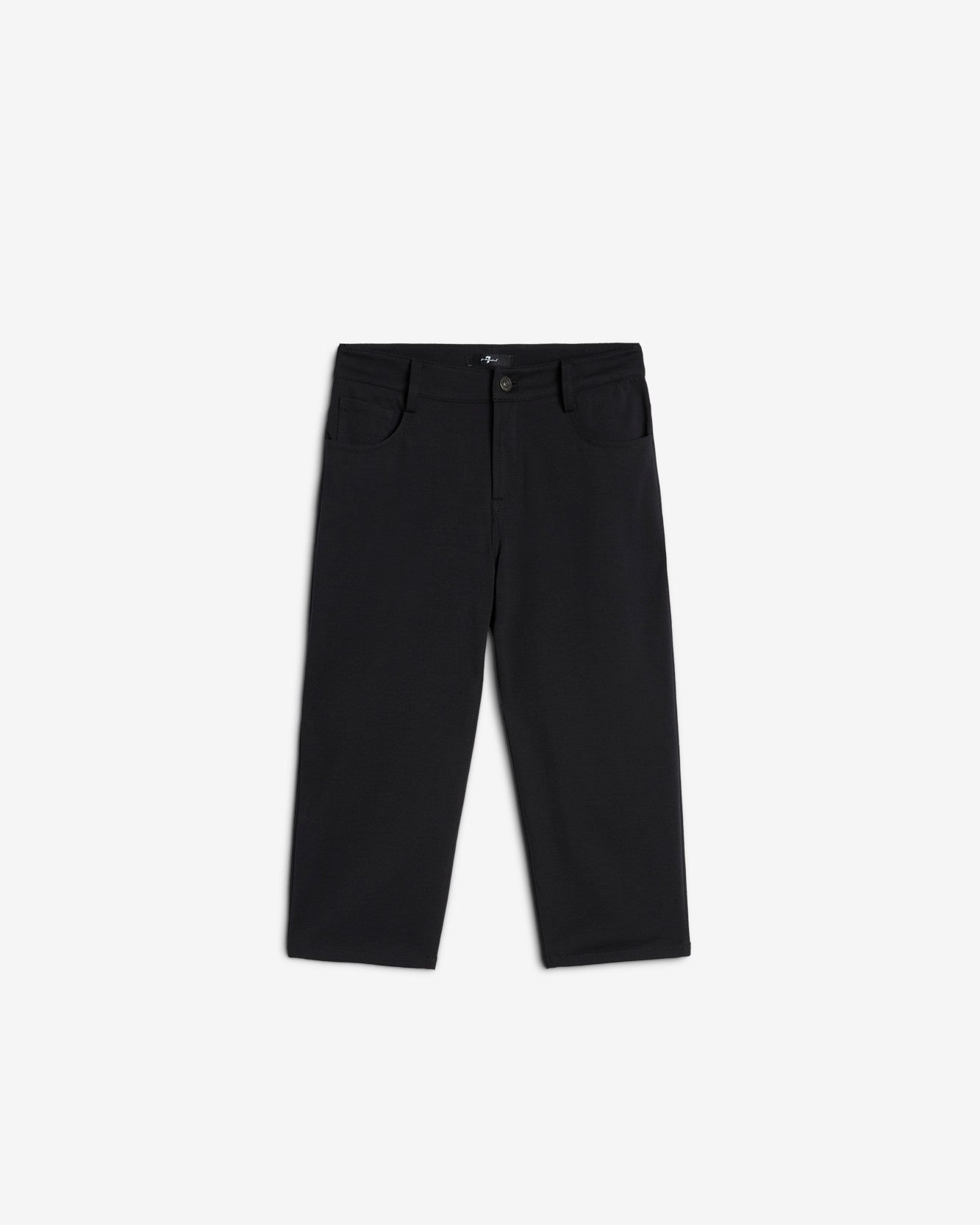 Luxe Performance Knit Capri Trouser in Black