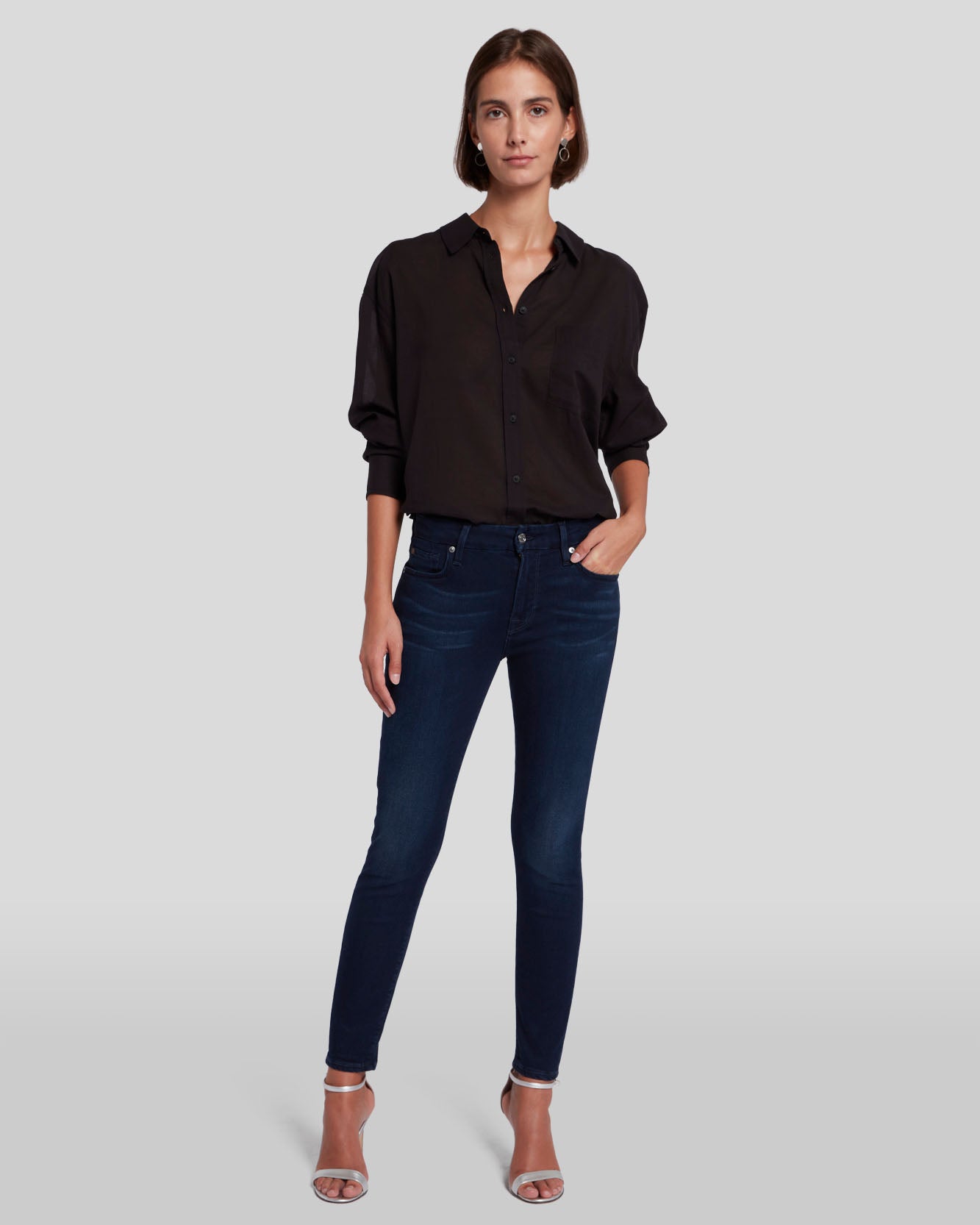 Slim Illusion Ankle Skinny in Twilight Blue