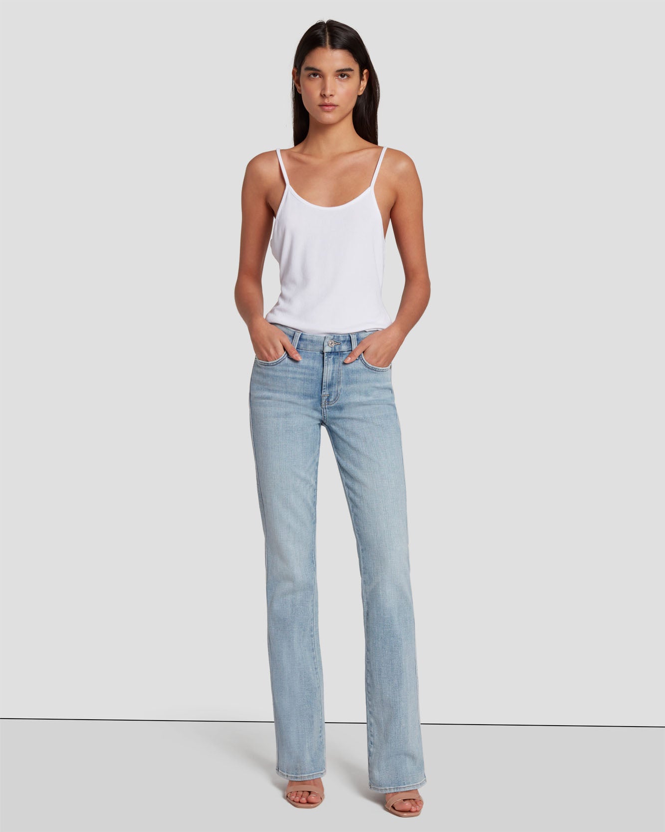 Broken Twill Kimmie Bootcut in Coco Prive