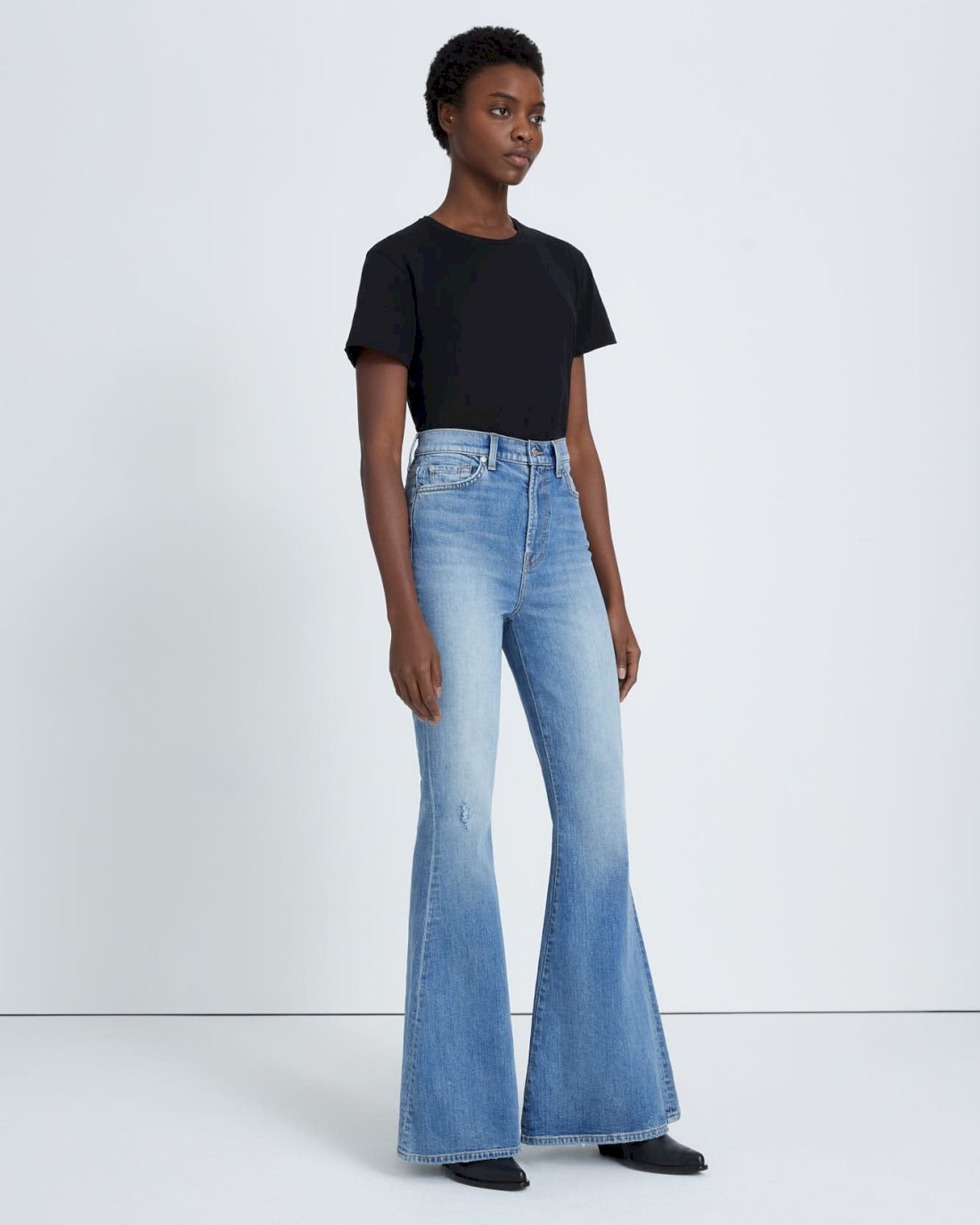 Beauty Denim Mega Flare in Maribel